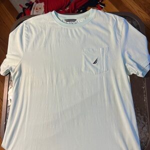 Nautica Men's Soft Blue Short Sleeve Tee